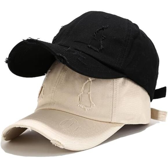 2 Pack Unisex Baseball Cap Dad Golf Hats Adjustable Polo Hat - Picture 1 of 8